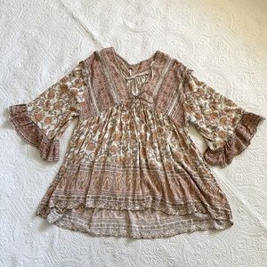 Free People Floral Tunic